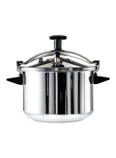 Buy Authentic Pressure Cooker Stainless Steel Silver/Black 6-6.6Liters in Saudi Arabia