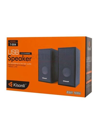 Buy 2.0 Channel Mini USB Speaker T-004 Black in Saudi Arabia