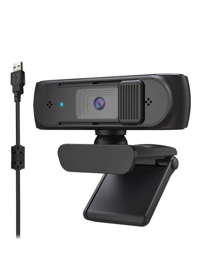 اشتري USB Webcam with Dual Mics for Video أسود في الامارات