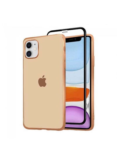 Buy 2-Pack Case Cover and Screen Protector for iPhone 12 Mini Rose Gold in UAE