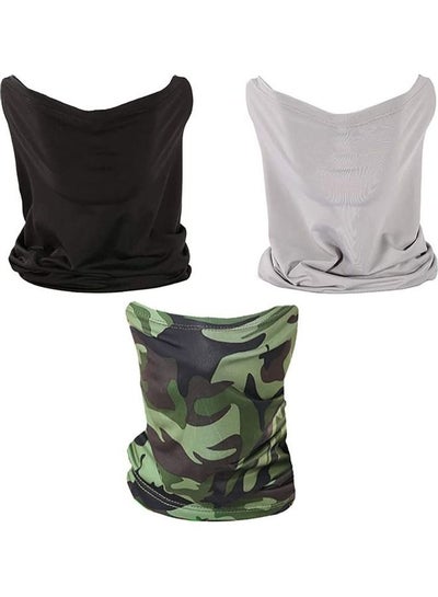 Buy 3-Piece Neck Gaiter Fishing Mask with Sun Wind Dust Protection in Saudi Arabia