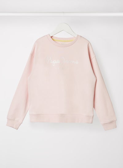 اشتري Girls Logo Long Sleeve Sweatshirt Pink في الامارات