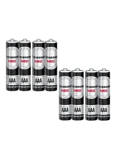 Buy 8-Pack Neo AAA Battery Black/Silver in UAE