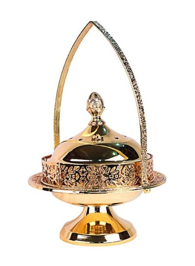 Buy Hanging Censer Traditional Incense Burner Gold 24x17x10cm in Saudi Arabia