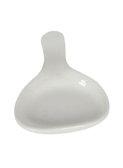 Buy Elegant Porcelain Spoon Holder White 10x3.7x2cm in Saudi Arabia