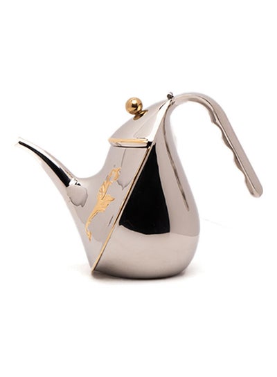 Buy Tea Pot With Lid Silver 17x17x27cm in Saudi Arabia