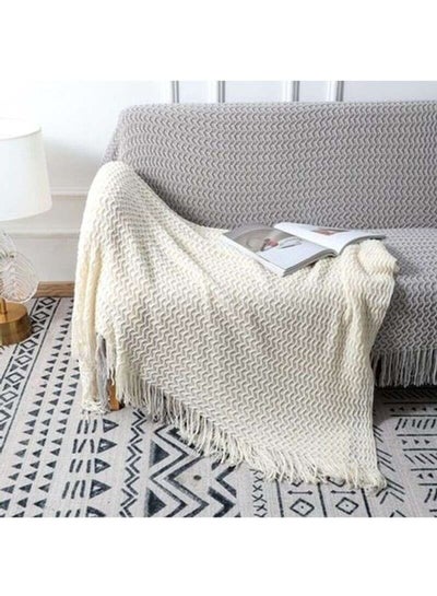 Buy Sofa Blanket Combination White 127x173cm in Saudi Arabia