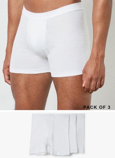 Buy 3-Piece Basic Boxers Set White in UAE