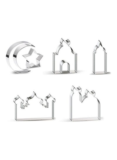 Buy 6-Piece Cookie Cutter Set Silver in Saudi Arabia