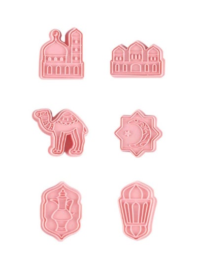 Buy 6-Piece Cookie Mold Pink in Saudi Arabia