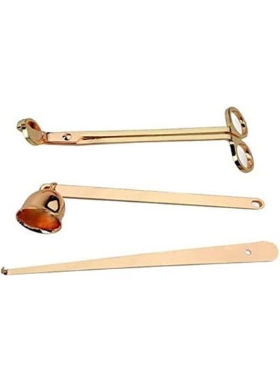 Buy 3-Piece Stainless Wick Snuffer Tool Rose Gold in Saudi Arabia