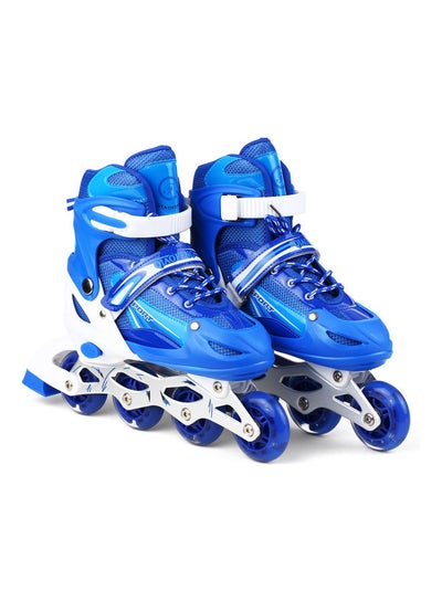 اشتري Adjustable Illuminating Inline Skates With Light Up Wheels 43.00x10.00x35.00سم في السعودية