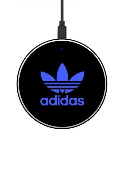 اشتري شاحن لاسلكي سريع بتصميم رفيع للغاية مطبوع عليه كلمة "Addidas" مع كابل USB أسود/بنفسجي في الامارات