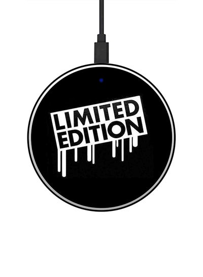 اشتري شاحن لاسلكي سريع بطبعة عبارة "Limited Eidition" مع كابل USB Black/White في الامارات