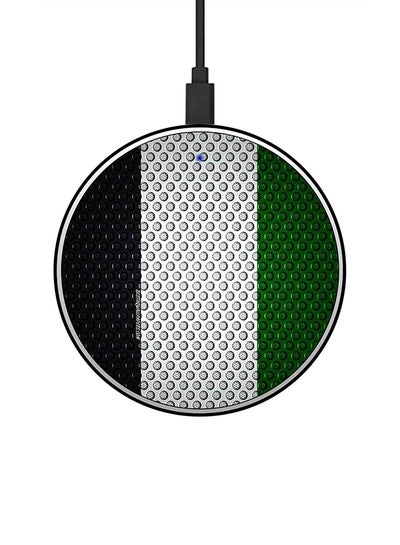 Buy UAE Flag Printed Fast Wireless Charger With USB Cable Multicolour in UAE