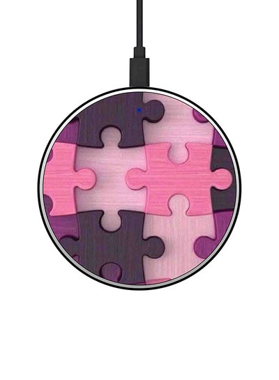 Buy Pink Puzzle 15W Wireless Fast Charger Multicolour in UAE