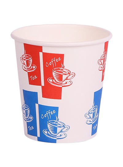 Buy 50-Piece Disposable Paper Cup Multicolour in UAE