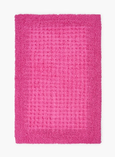 Buy Bath Mat - 100% Cotton 1720 GSM - Home Essential Bathroom Mat Reversible Fuchsia 50 x 80cm in UAE