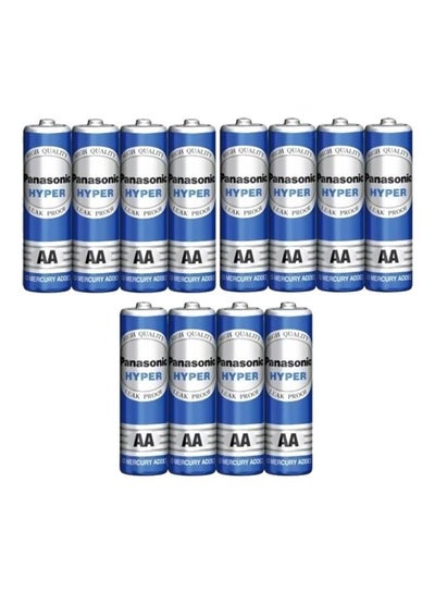 Buy 12-Pack Hyper AA Battery Blue/Grey/Black in UAE