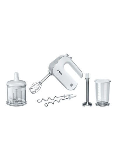Buy Hand Mixer With Chopper 500.0 W MFQ4080 White/Silver in Egypt