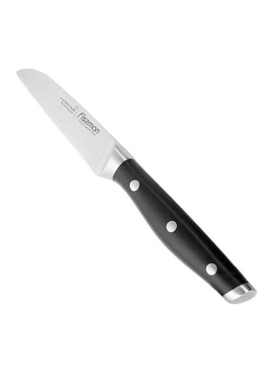 Buy Non Stick Stainless Steel Colored Paring Knife Black/Silver 3.5inch in UAE