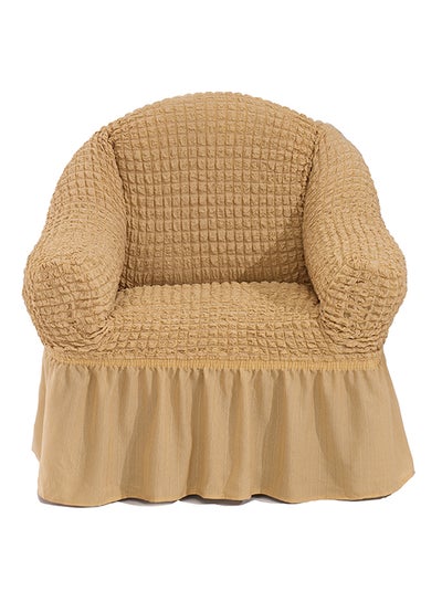 Buy One Seater Sofa Cover Light Beige in UAE