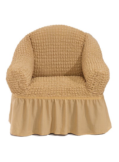 Buy One Seater Sofa Cover Light Beige in Saudi Arabia