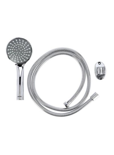 Buy 3-Piece Hand Shower Set Silver 1/2inch in UAE