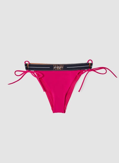Buy Side Tie Bikini Bottoms Pink in UAE