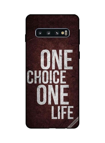 اشتري غطاء حماية واقِ لهاتف سامسونج جالاكسي S10 بطبعة عبارة "One Choice One Life" في الامارات