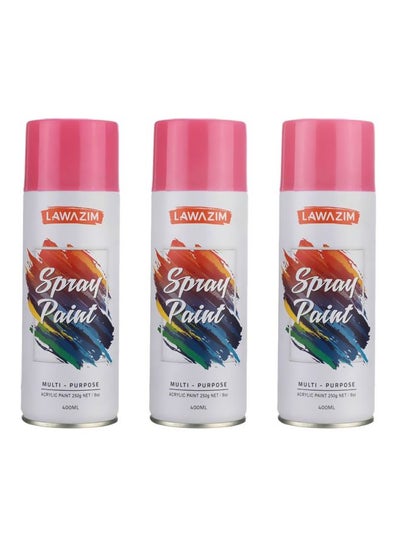 Buy Pack Of 3 Spray Paints 30 Peach Red 400ml in Saudi Arabia