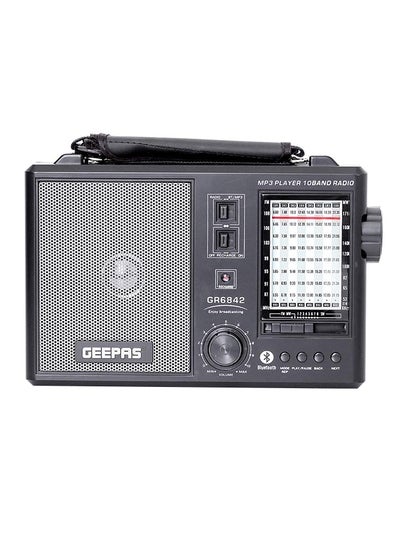 Buy 10-Band Rechargeable Radio GR 6842 Grey in UAE