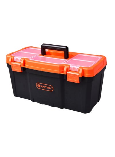 Buy Tactix 19.5 Inches Plastic Tool Box With Lift Out Carry Tray, Lid Compartments, Durable, For Craft Storage, Household,320100 in UAE