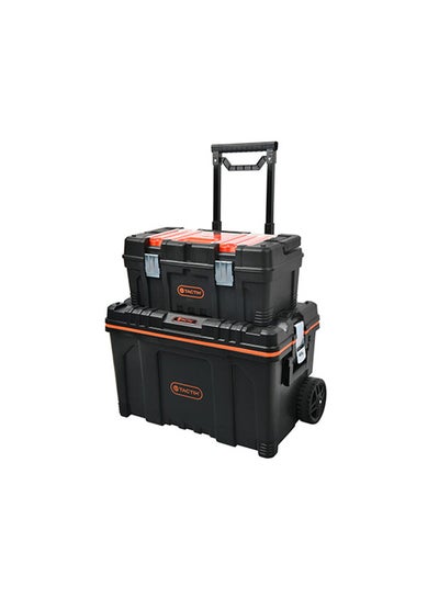 Buy 2-In-1 Rolling Tool Box Black/Grey/Orange in Saudi Arabia