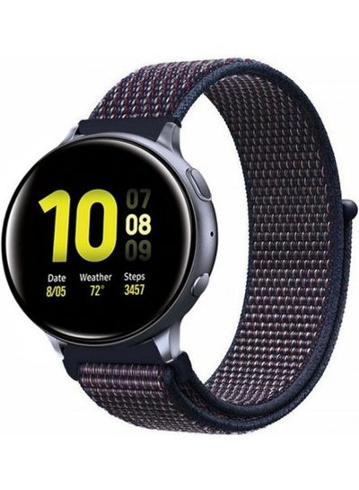 Buy Replacement Nylon Band For Samsung Galaxy Watch Active/Active 2 Indigo in UAE