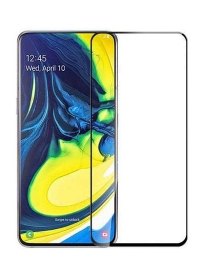 Buy 5D Glass Screen Protector For Samsung Galaxy A80 Black-Clear in Egypt