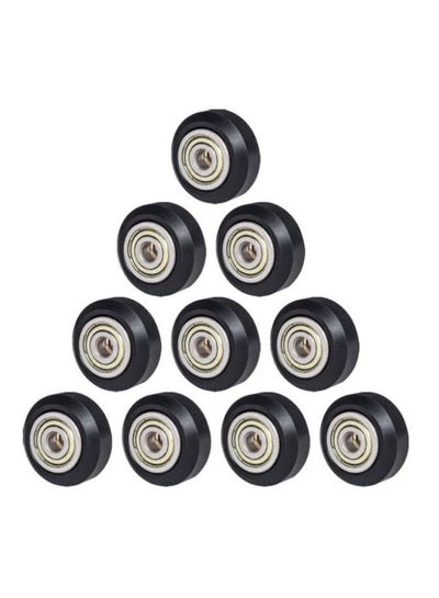 Buy 10-Piece POM Wheel Black/Silver/Gold in Saudi Arabia