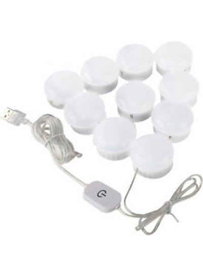 Buy LED Vanity Mirror Lights Hollywood Style Makeup Mirror Bulbs White 8/2x5/9x2/7inch in Egypt