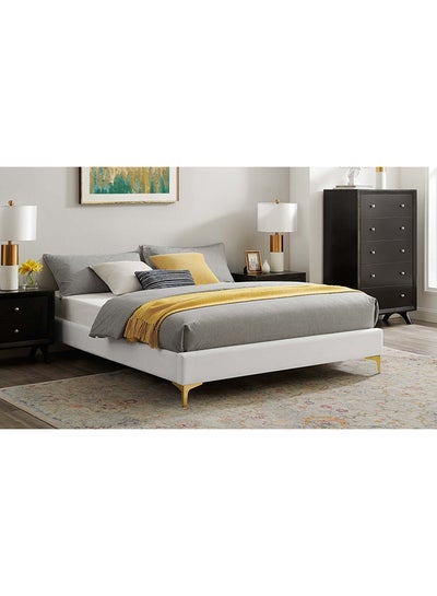 Buy Sutton Queen Bed Frame White 200x160cm in UAE