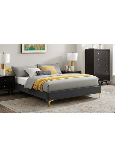 Buy Sutton King Bed Frame Grey 200x180cm in UAE