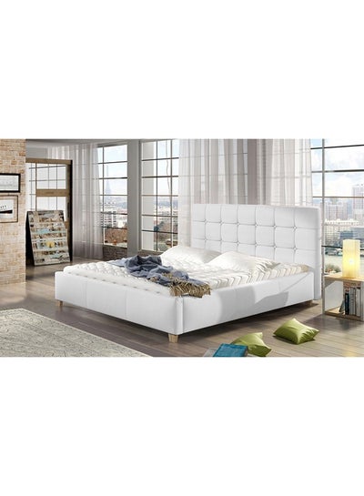 Buy Prepac Upholstered Frame Single Bed White 90x200x110cm in UAE
