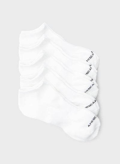 Buy 5 Pair Of Ankle Socks White in UAE