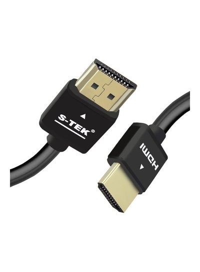 Buy Ultra-Slim  Gold Plated Male to Male 2.0 HDMI Cable 2 MTR Black in Saudi Arabia