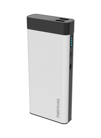 Buy 10000.0 mAh Portable Lightweight Dual USB Port Power Bank White/Black in Saudi Arabia