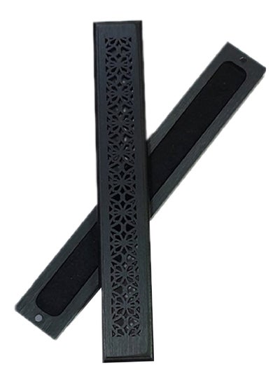 Buy Wooden Incense Stick Burner Black 23.5x3.5x2.2cm in UAE