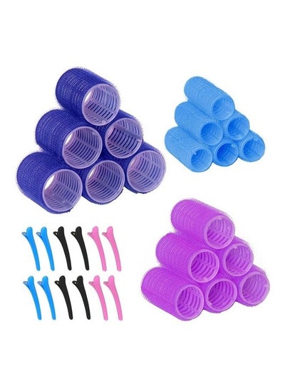 Buy 30-Piece Hair Rollers with Sectioning Clip Set Multicolour in UAE