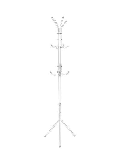 اشتري 12 Hook Coat Rack Stand White في الامارات