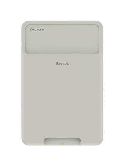 Buy Phone Back Stick Silicone Portable Card Holder for Mobile Phones - Light Grey in Saudi Arabia