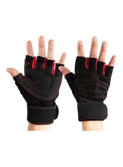 Buy Anti-Slip Weight Lifting Gym Gloves L in UAE