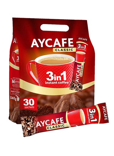 Buy Classic 3 In1 Instant Coffee 540grams Pack of 30 in UAE